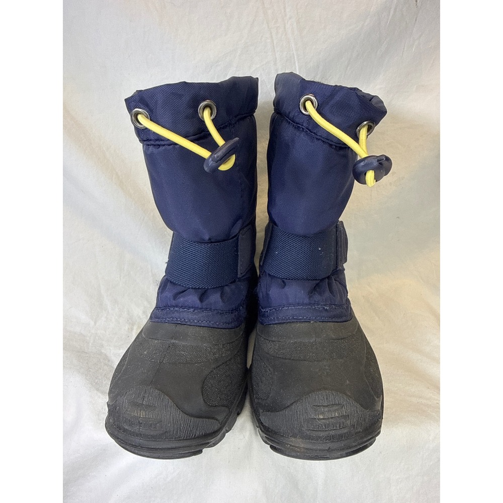 Kamik Snowbuster Navy Blue Insulated Winter Snow Boots Kids Size 9 Waterproof